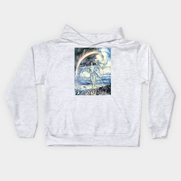 Iris - Arthur Rackham Kids Hoodie by forgottenbeauty